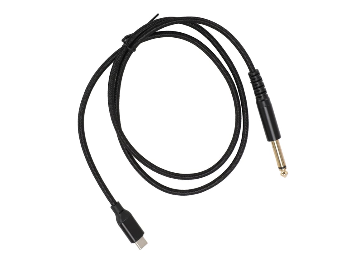 Cabo Usb C Para Ts Plug And Play 6.35mm 1/4 Polegada Para Guitarra Eléctrica Baixo Mixer Pc Smartphone 1m
