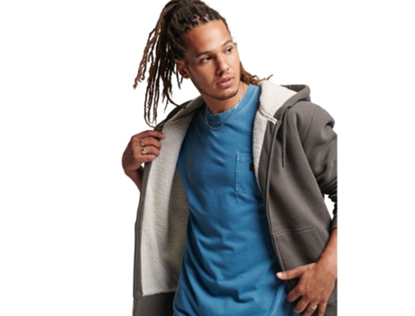 Sweatshirt para Hombre SUPERDRY (2XL - Algodón - Negro)