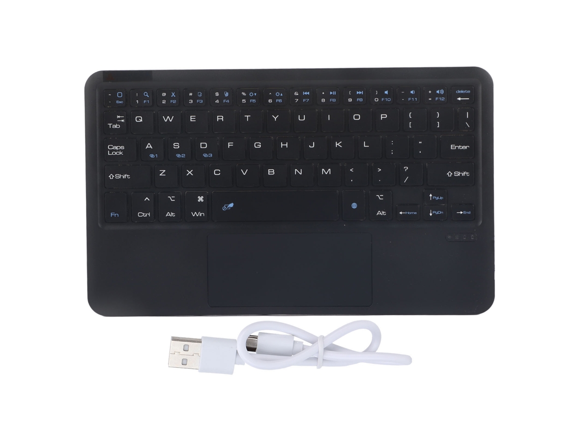 Teclado Inalámbrico Portátil Con Teclas De Tijera Y Panel Táctil Para Android, Os X Y Windows - Negro