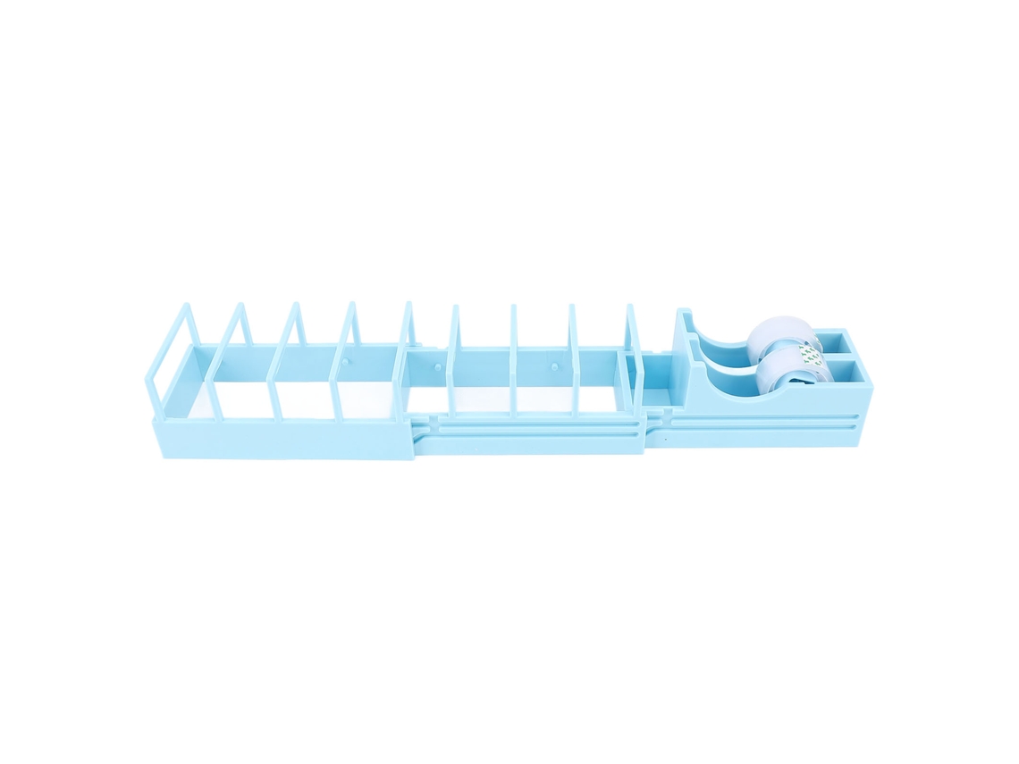 Dispensador Portátil Y Plegable De Flejes De Plástico Azul Con 2 Rollos Para Materiales De Embalaje Y Empaquetado.