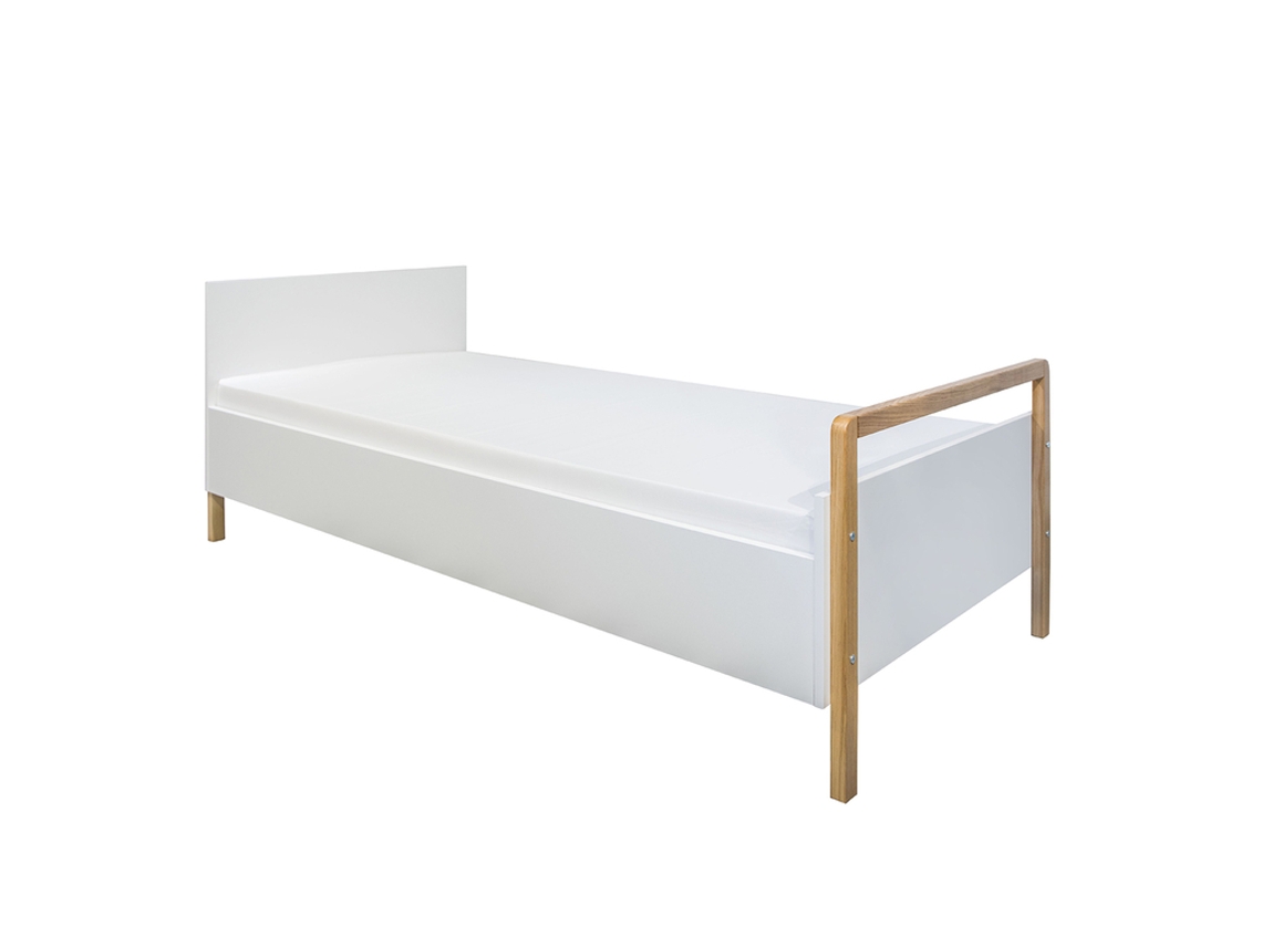 Cama 80x180 Somier Incluido Kocot Kids Victor Blanco Y Roble