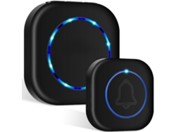 VVJIJILLY Alerta De Entrada Inteligente, Campainha Sem Fio Para Empresas, Escritório Doméstico, Sistema De Campainha À Prova Dágua Com 45 Toques, Indicador Led