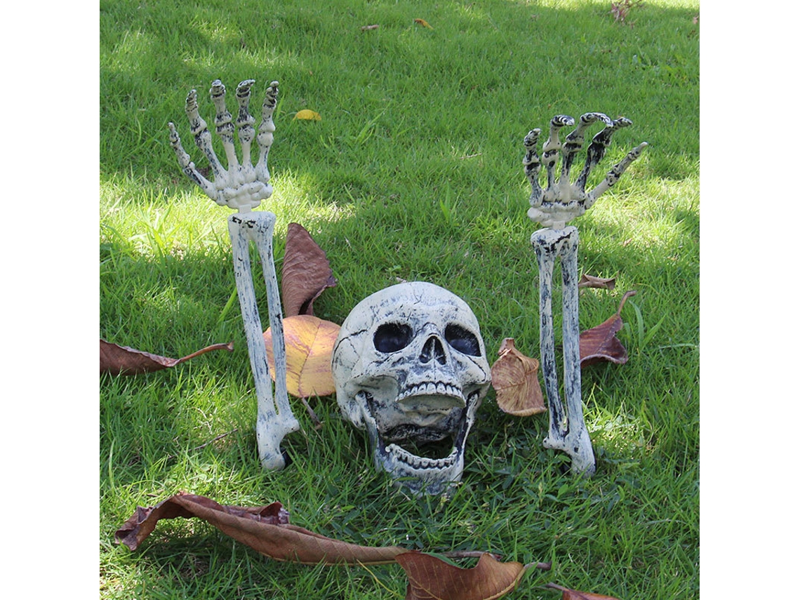 Decoración De Pila De Esqueleto De Calavera De Halloween CHRUI Verde