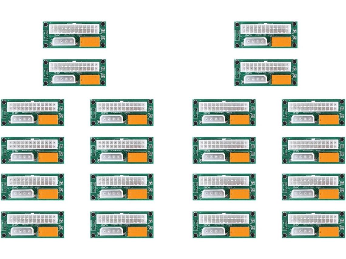 Paquete De 20 Adaptadores De Fuente De Alimentación Múltiple Dual Psu, Add2psu Atx De 24 Pines