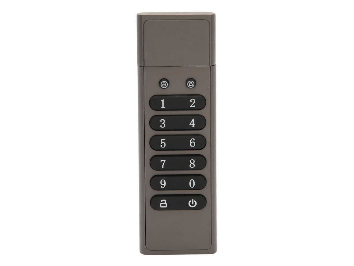 Unidad flash USB cifrada de alta velocidad de 128 GB y 100 MB/s con botón de seguridad