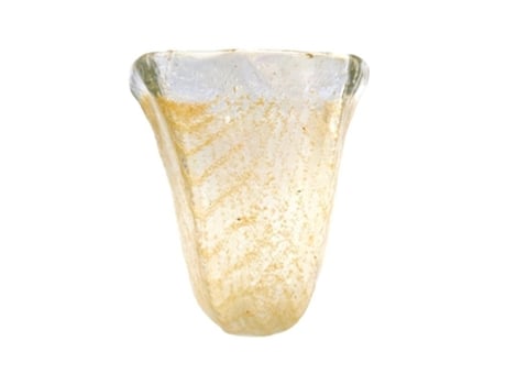 Tulipa de cristal CAMPANA 13x14cm ámbar boca de 3.5cm