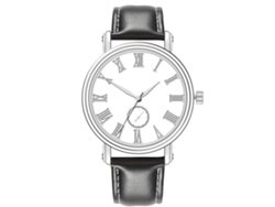 Reloj De Cuarzo Masculino Moda Con Cinturón De Piel Artificial Casual (negro+blanco)