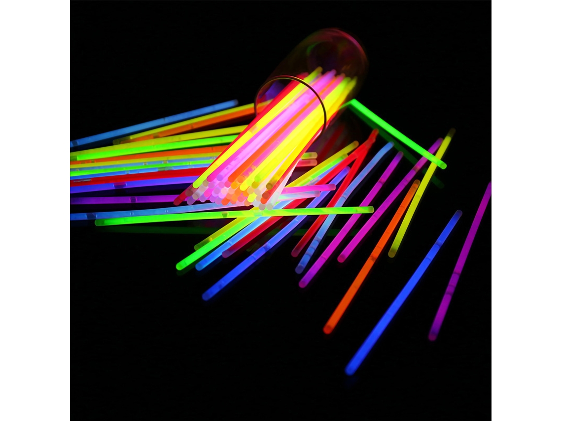100 barritas luminosas desechables para niños