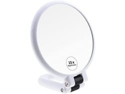 Espejo De Mano Con Aumento De 15x, Plegable, De Alta Definición, Giratorio 360°, Ideal Para Viajes Y Uso Sobre Mesa.