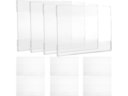 Juego De 10 Portatarjetas De Pared De Acrílico Transparente De 10 X 15 Cm, Grosor De 2 Mm.