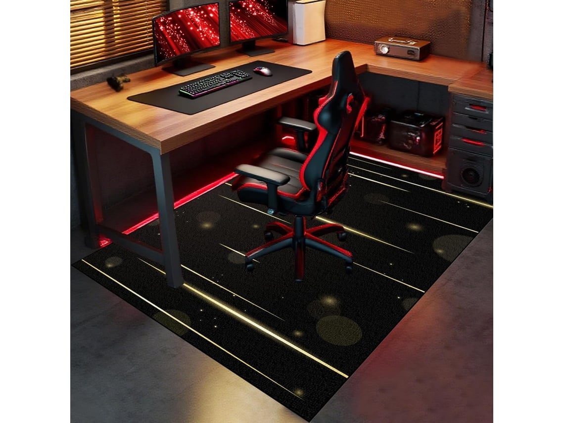 Alfombrilla para silla de oficina, protector de suelo antideslizante, 80 x 140 cm, madera, videojuegos, oficina, escritorio, suelos
