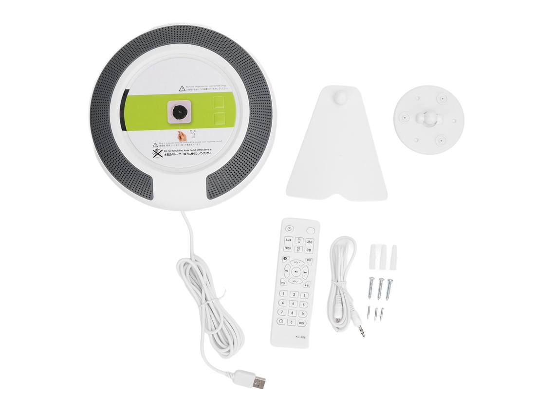 Reproductor de CD portátil con Bluetooth 5.0 y control remoto