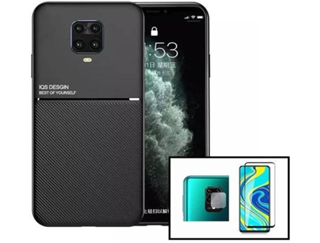 Kit Funda Magnetic Lux ,5D Full Cover y Protector de Cámara Trasera Xiaomi Redmi Note 10 Lite PHONECARE Negro