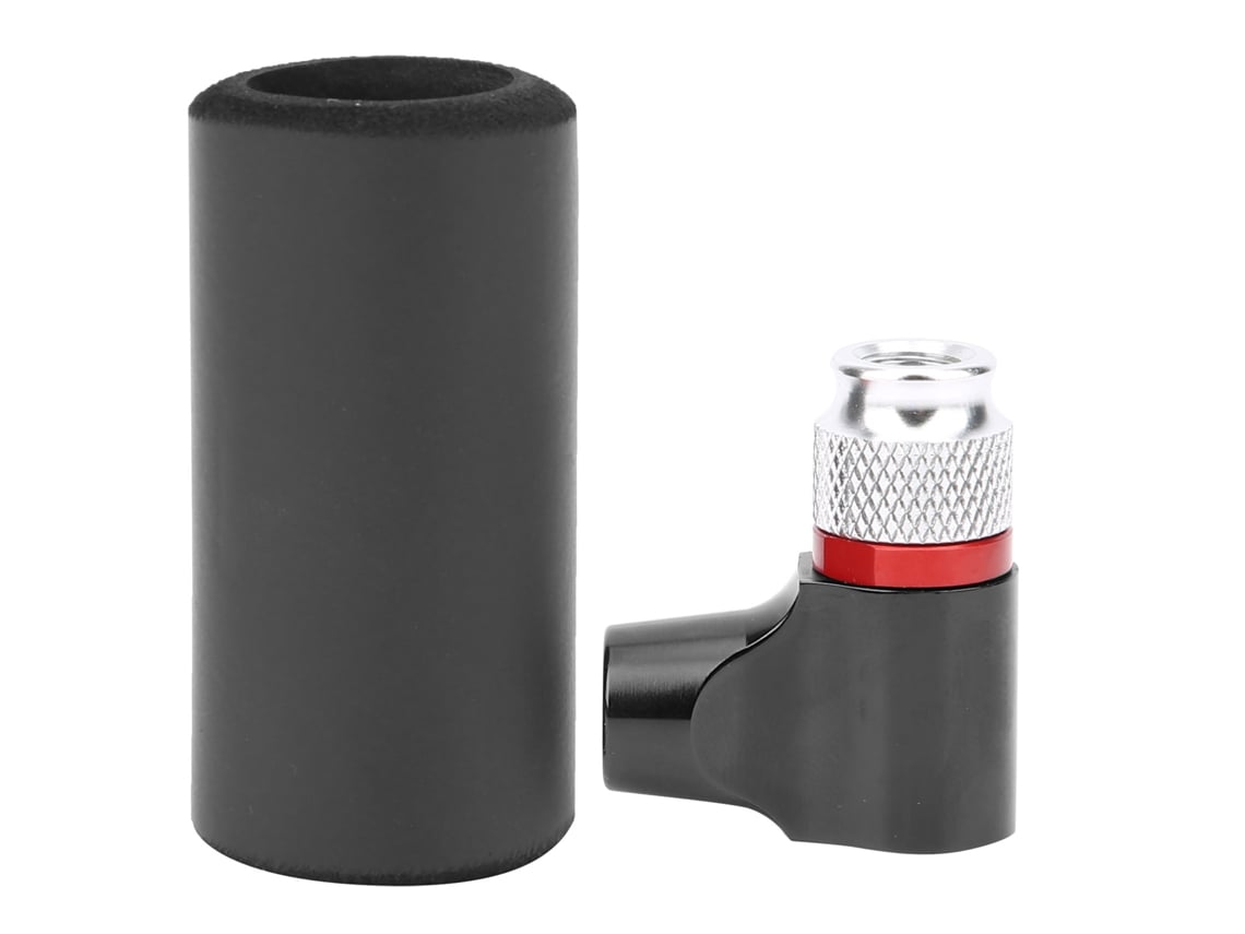 Inflador Co2 Manual Mini Portátil Para Bicicleta Con Mangas Esponjas Aluminio Negro
