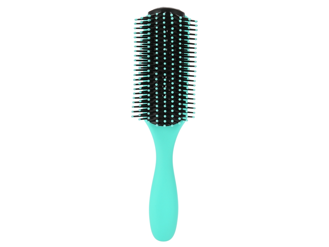 Pente profissional de nove fileiras com cerdas de nylon para desembaraçar cabelos cacheados, antiestático e com função de massagem, modelo 2026.