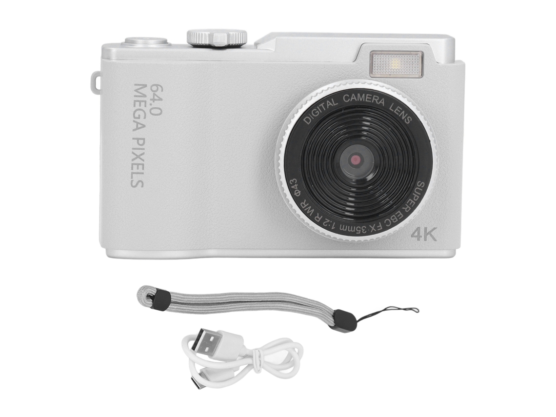 Cámara Digital 48mp 1080p Pantalla 2.4 Pulgadas Zoom 16x Antishake Compacta Para Viajes Y Selfies Blanca