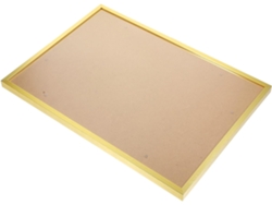 Marco de fotos de aluminio con esquinas redondeadas, estable, fácil de instalar, dorado, para montaje en pared de oficina, aleación GOKOCO