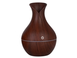 Humidificador Digitallab con textura de madera, humidificación ultrasónica, 130 ml (textura de madera oscura)