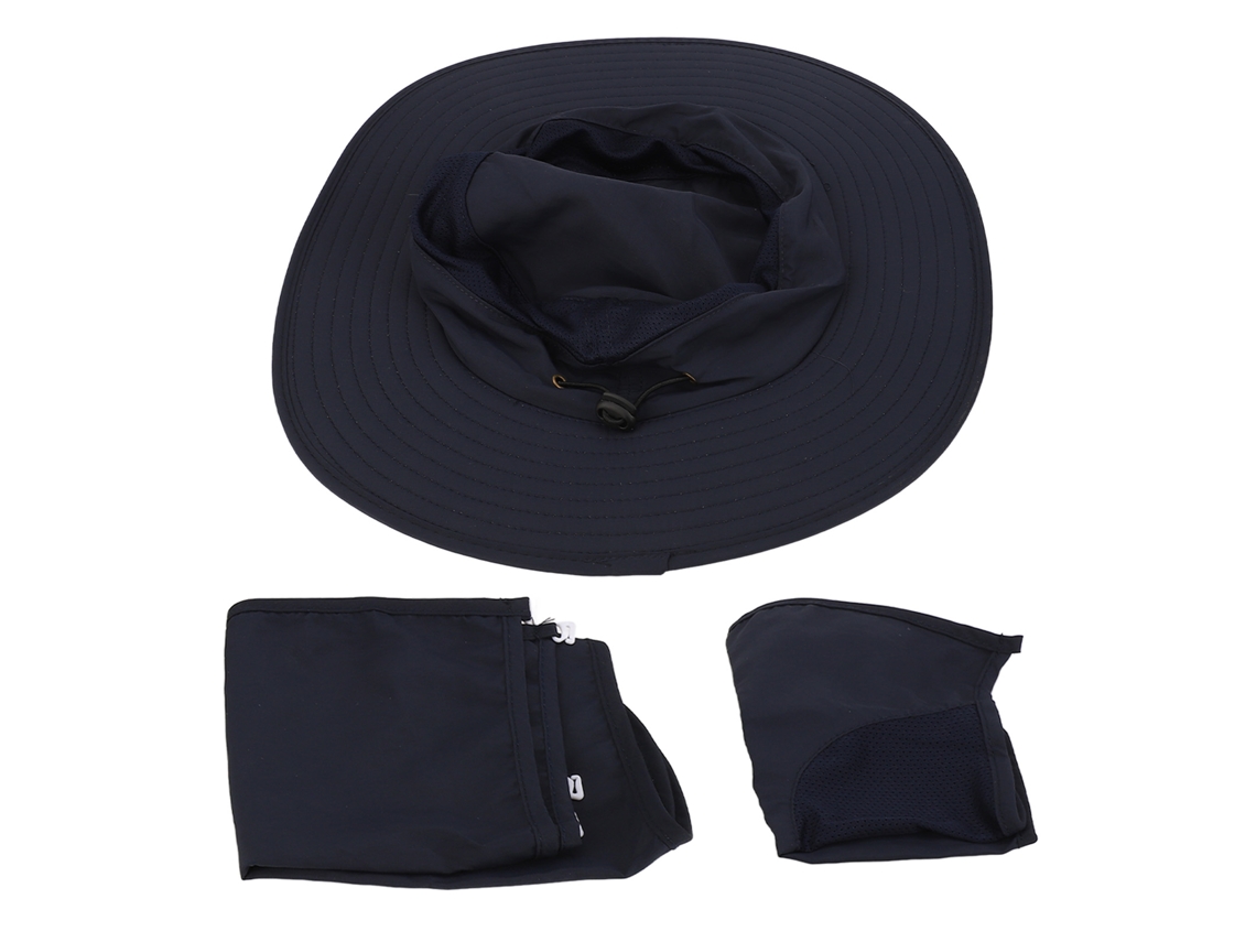 Gorra grande azul oscuro para pesca y deportes.
