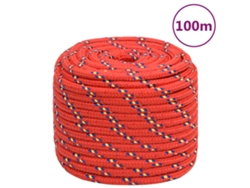 Cuerda De Barco Polipropileno Rojo 16 Mm 100 M