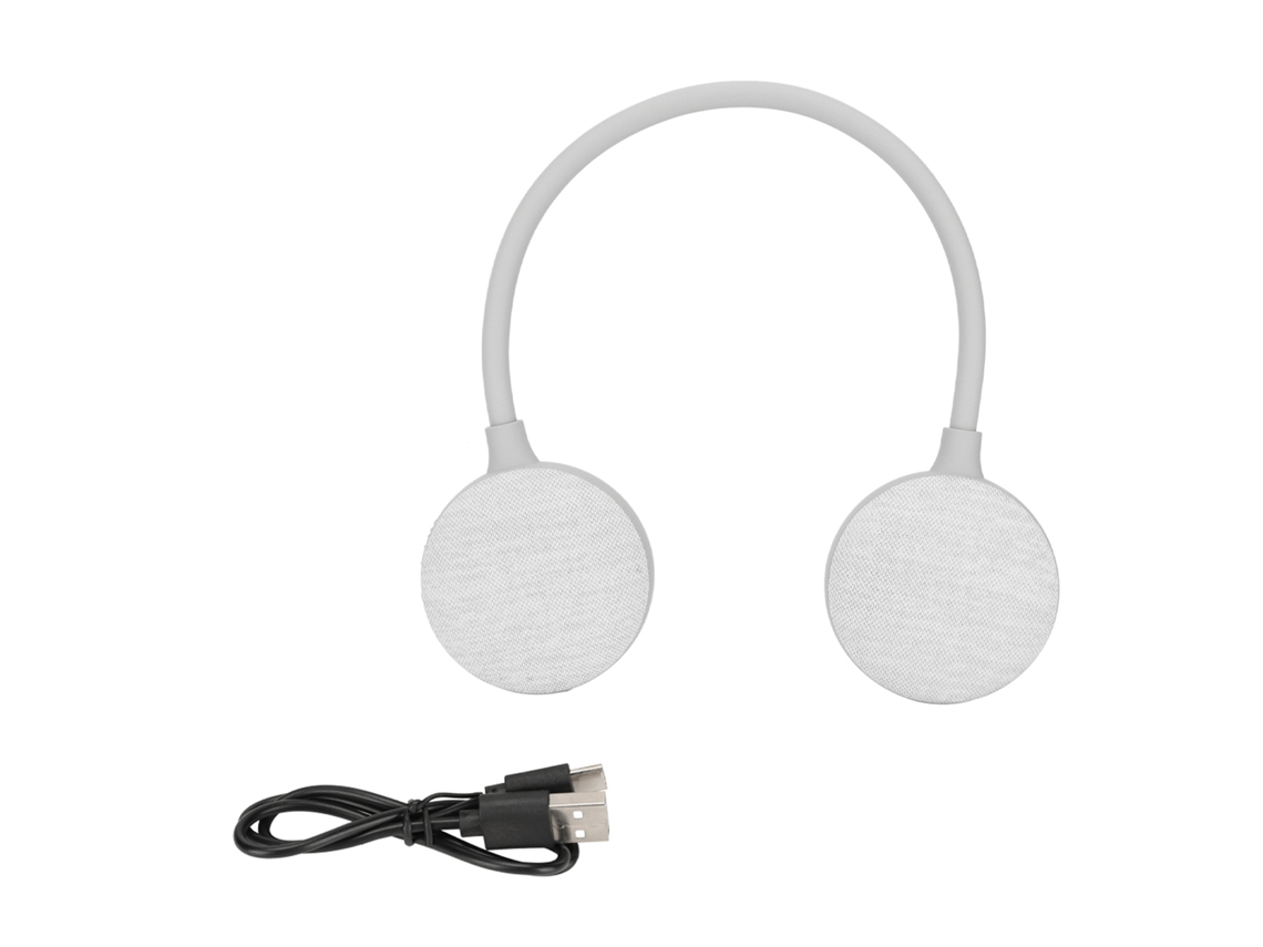 Altavoz Portátil Inalámbrico Bluetooth 5.0 Con Banda Para El Cuello, Micrófono Y Reducción De Ruido, Hifi Gris.