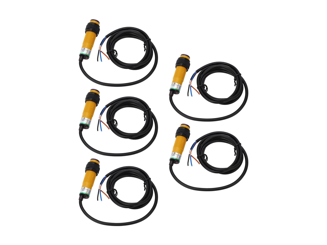5 Piezas Interruptor Foteléctrico Infrarrojo 10cm Npn Normalmente Abierto Sensor Ip65 10‑36vdc