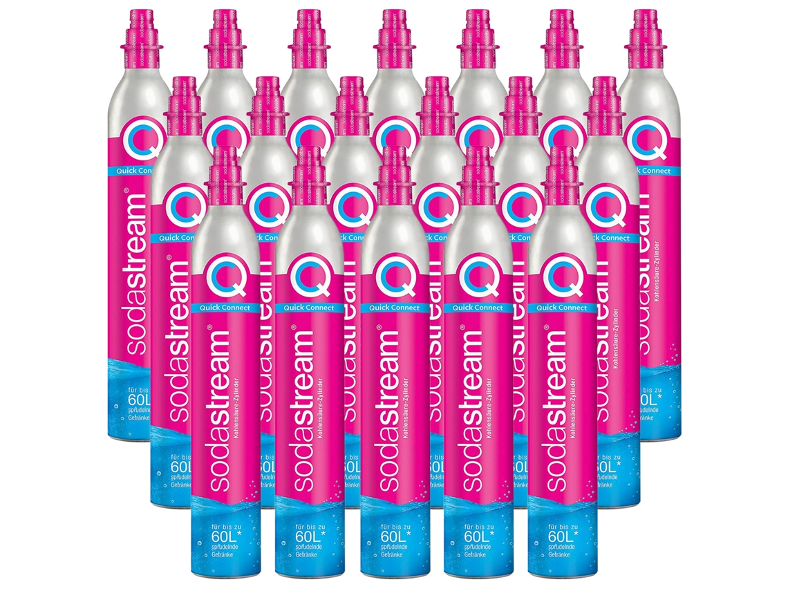 Cilindros de Gás SODASTREAM Co2 Conexión Rápido para Gasificador (18 Unidades - 60L)