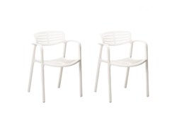 RESOL TOLEDO AIRE Set 2 Silla Con Brazos Interior Exterior Blanco