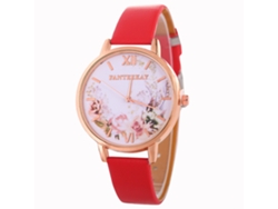 Reloj De Pulsera De Cuarzo Para Mujer Con Correa De Poliuretano Y Diseño De Estrella Con Diamantes De Imitación (verde)