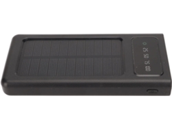Batería Externa Solar Portátil De 20.000 Mah Con Doble Salida Usb Y Linterna.