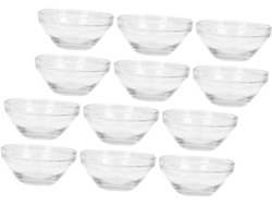 Juego De 12 Cuencos De Vidrio Transparentes Para Mascarillas Faciales Y Aceites.