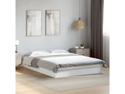 Estructura De Cama Madera De Ingeniería Blanca 135x190 Cm