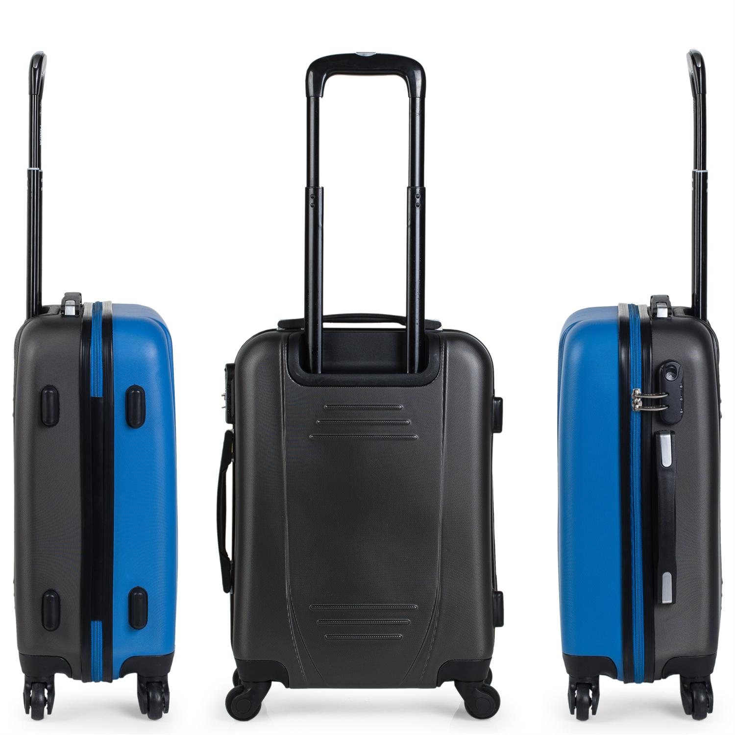 Maleta De Viaje itaca abs texturizado cabina 35 l azul trolley 71100