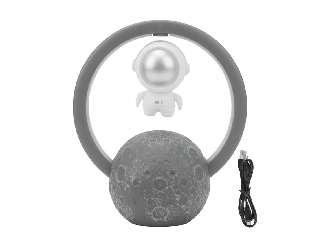2026-altavoz Bluetooth Flotante Magnético Astronauta Suspendido Con Luz Rgb Audio Inalámbrico Plata