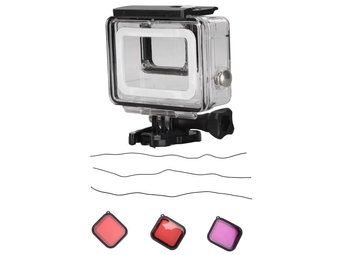 Kit De Filtro De Buceo Con Estuche Impermeable Para Cámaras De Acción Hero 5 6 7