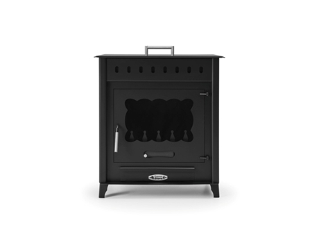 Estufa de Leña Grande PRENSA STOVE14,3Kw con Horno y Salida Trasera