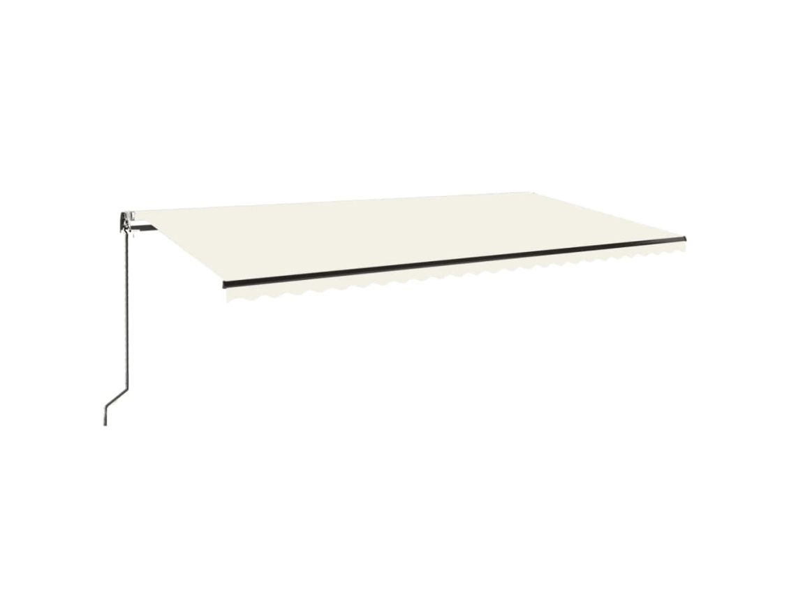 Maison Exclusive - Toldo Automático Con Led Sensor De Viento Crema 600x350 Cm