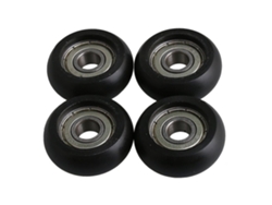 Rebe-4 Poleas Guía De Acero De Rodamiento Negro 8x32x12mm Con Carga 191kg Para Puertas Y Ventanas