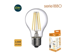 Bombilla LED Edm Filamento Estándar E27 6w 800lm 3200k Luz Cálida Ø6x10,6cm