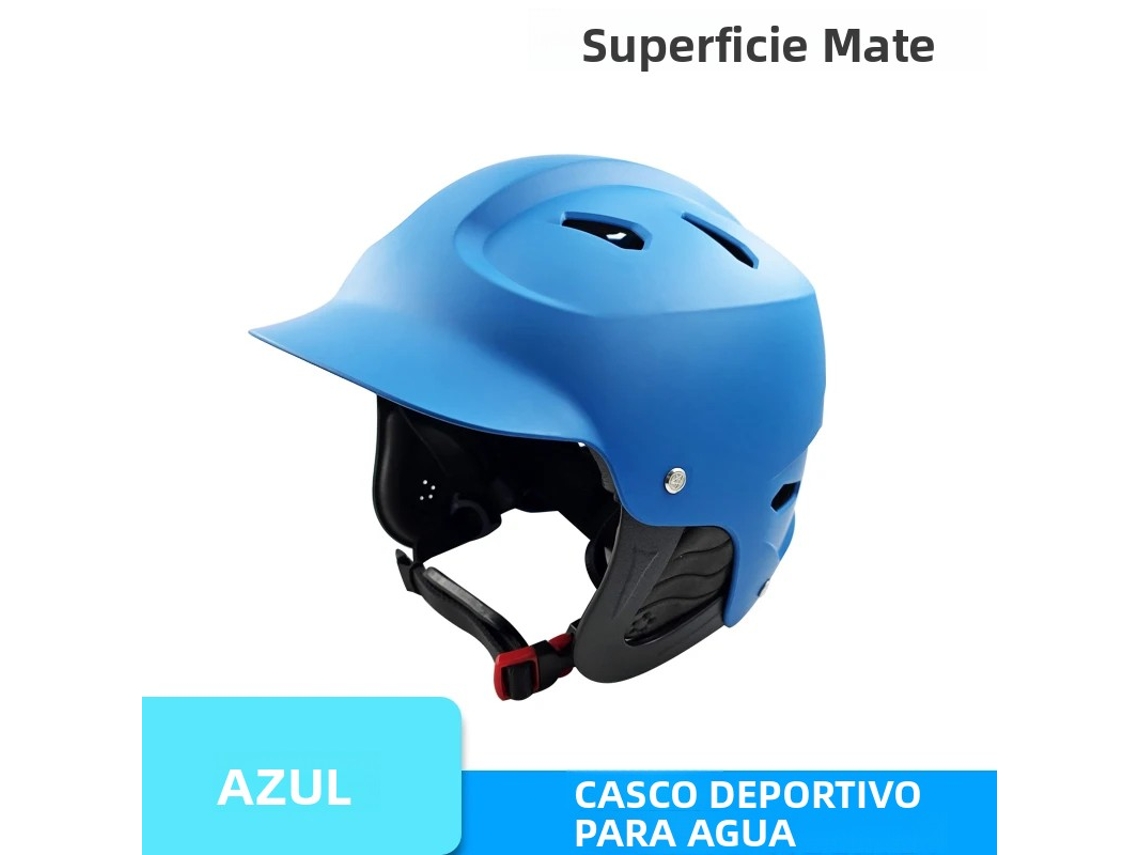 (azul Esmerilado) Casco De Seguridad Ajustable Para Deportes Acuáticos, Adecuado Para Kayak Y Esquí Acuático.