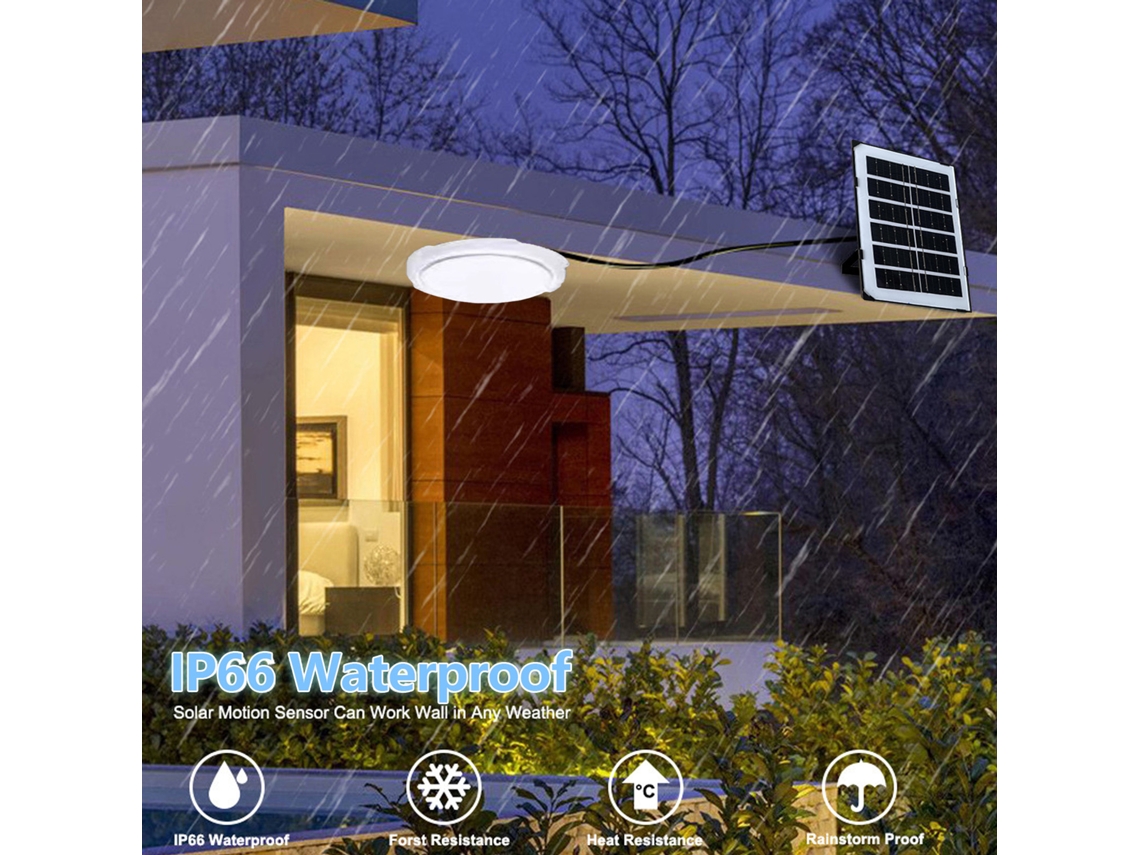 Rebe-luz Solar Techo 65w 60leds Para Interior Decoración Pasillos Con Sensor Luz Y Control Remoto