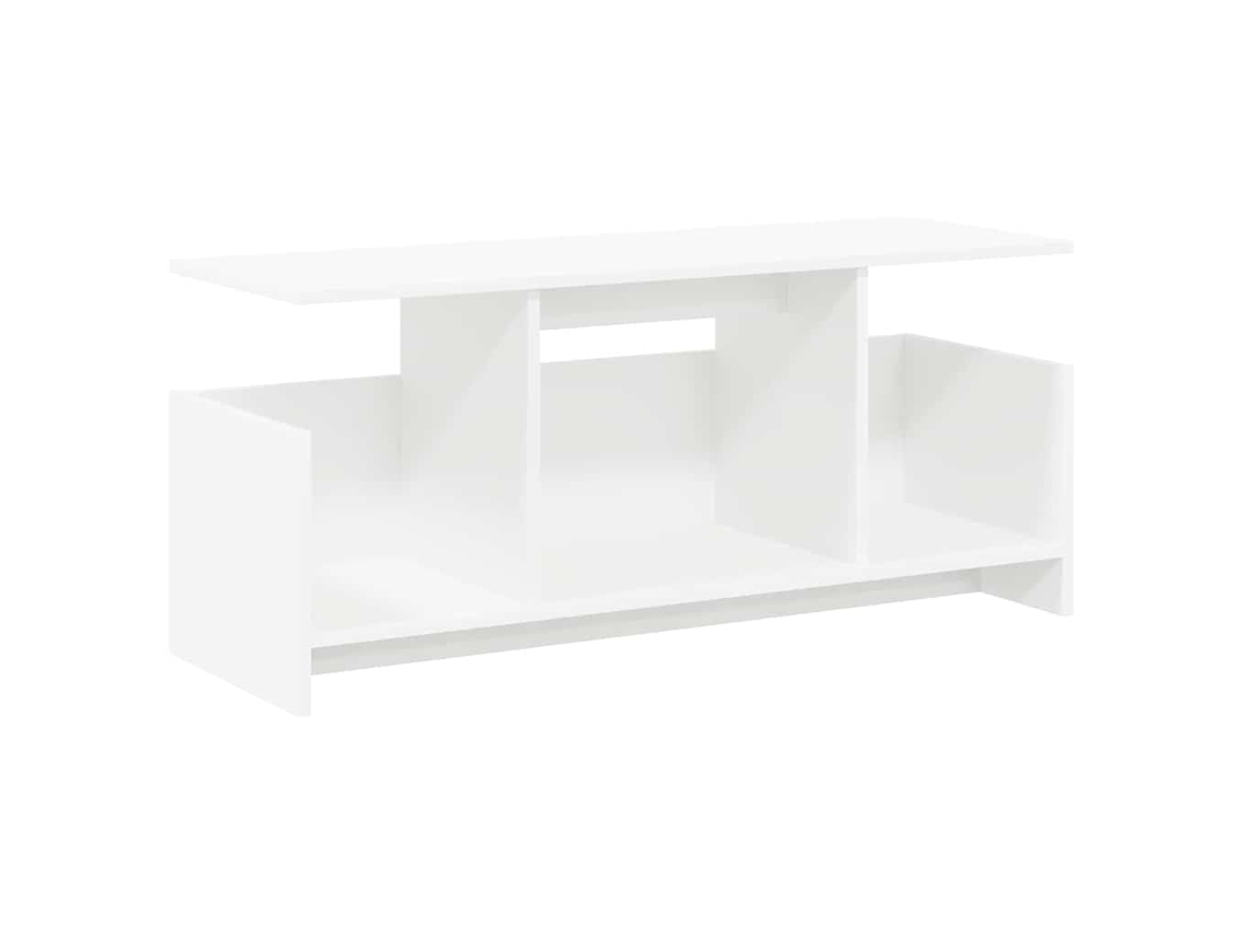 Mueble de TV blanco de madera procesada MAISON EXCLUSIVE 102x35x45 cm