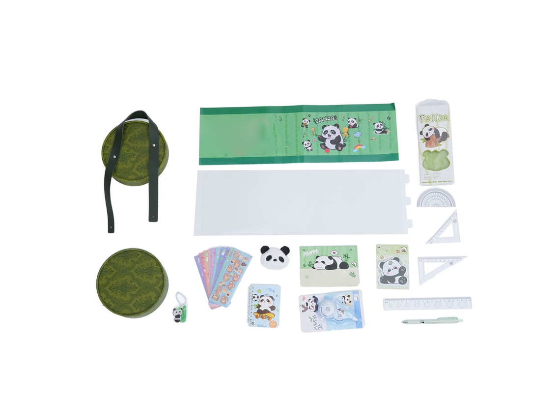 Set de papelería Baok con temática de pandas para estudiantes, incluye lápices, cuadernos y pegatinas muy bonitos.