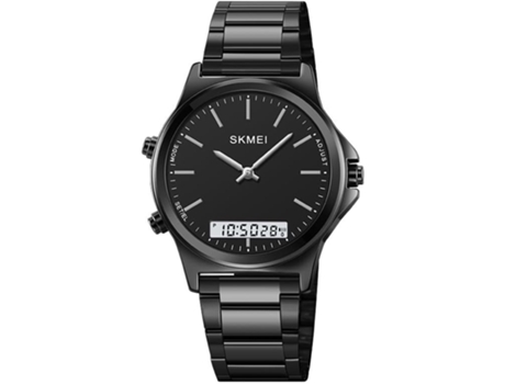 VEANXIN Relojes de pulsera digitales redondos multifuncionales-Negro