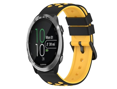 Correa Smartwatch Para Garmin Forerunner 645 Music 20Mm Negro-Rojo VENISYMLIS