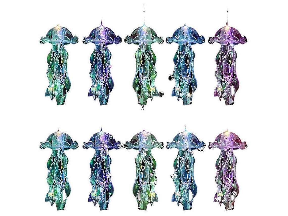 10 farolillos colgantes de medusas, decoración bajo el mar, Rosewell