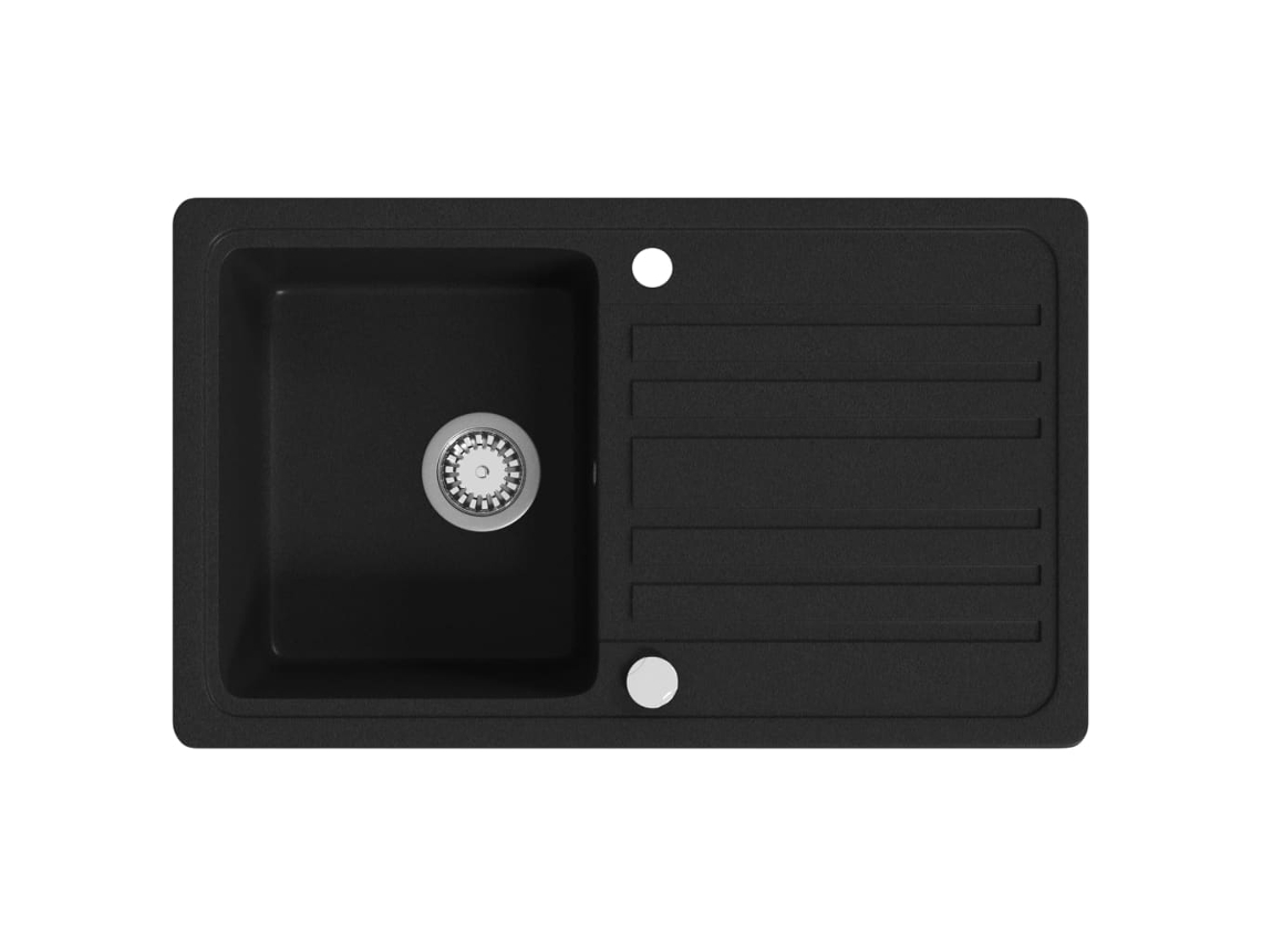 Fregadero VIDAXL Negro granito