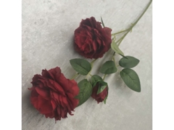 2026-ramo Artificial De 6 Peonías Rojas Oscuras, Decoración Para Hogar, Bodas Y Fiestas, 70cm, 3 Cabezas Por Rama