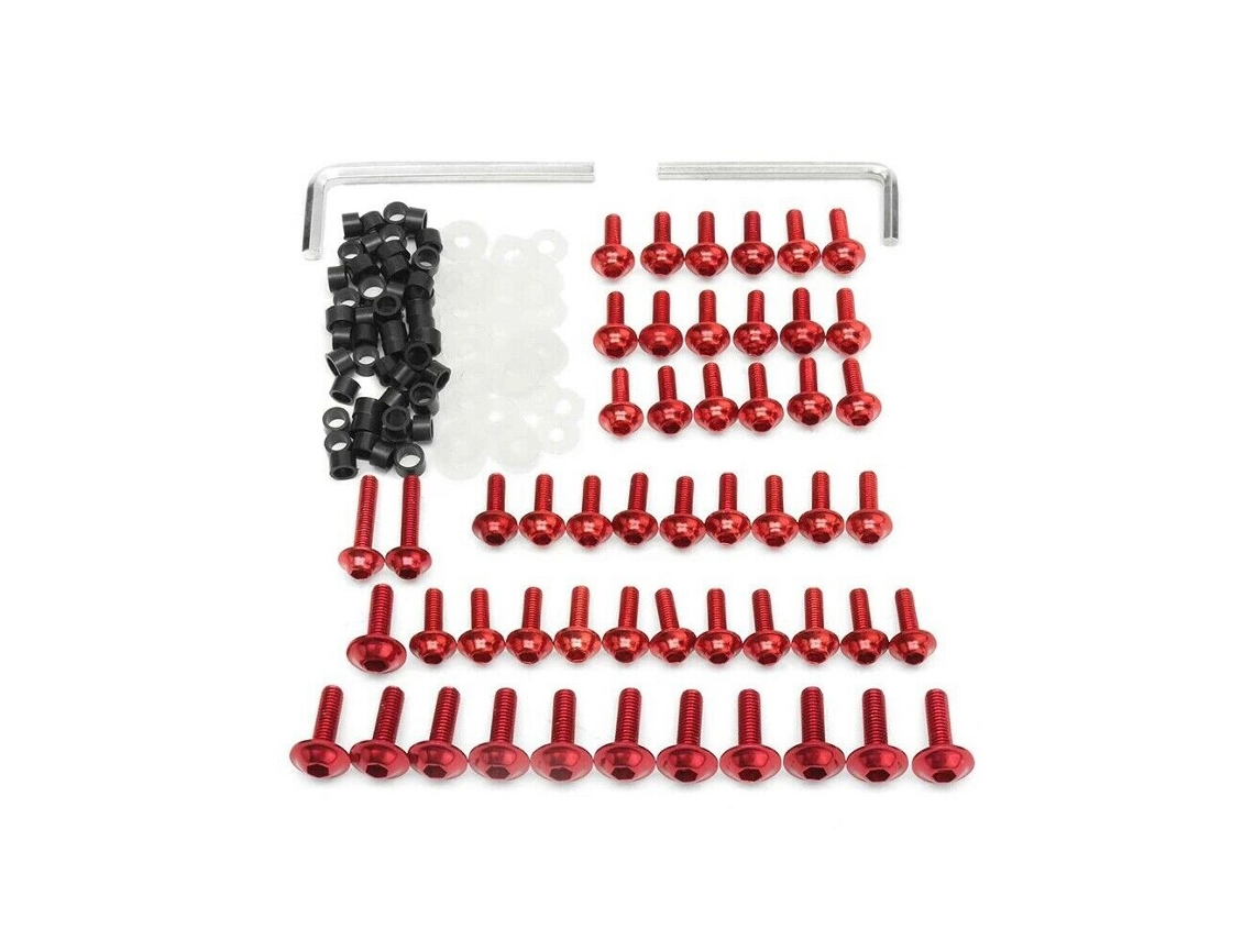 Kit De 158 Tornillos Y Tuercas Universales Para Carenado De Motocicleta, Pernos De Carrocería Para Yzf R1 R6 R3 2004-2008 (rojo)