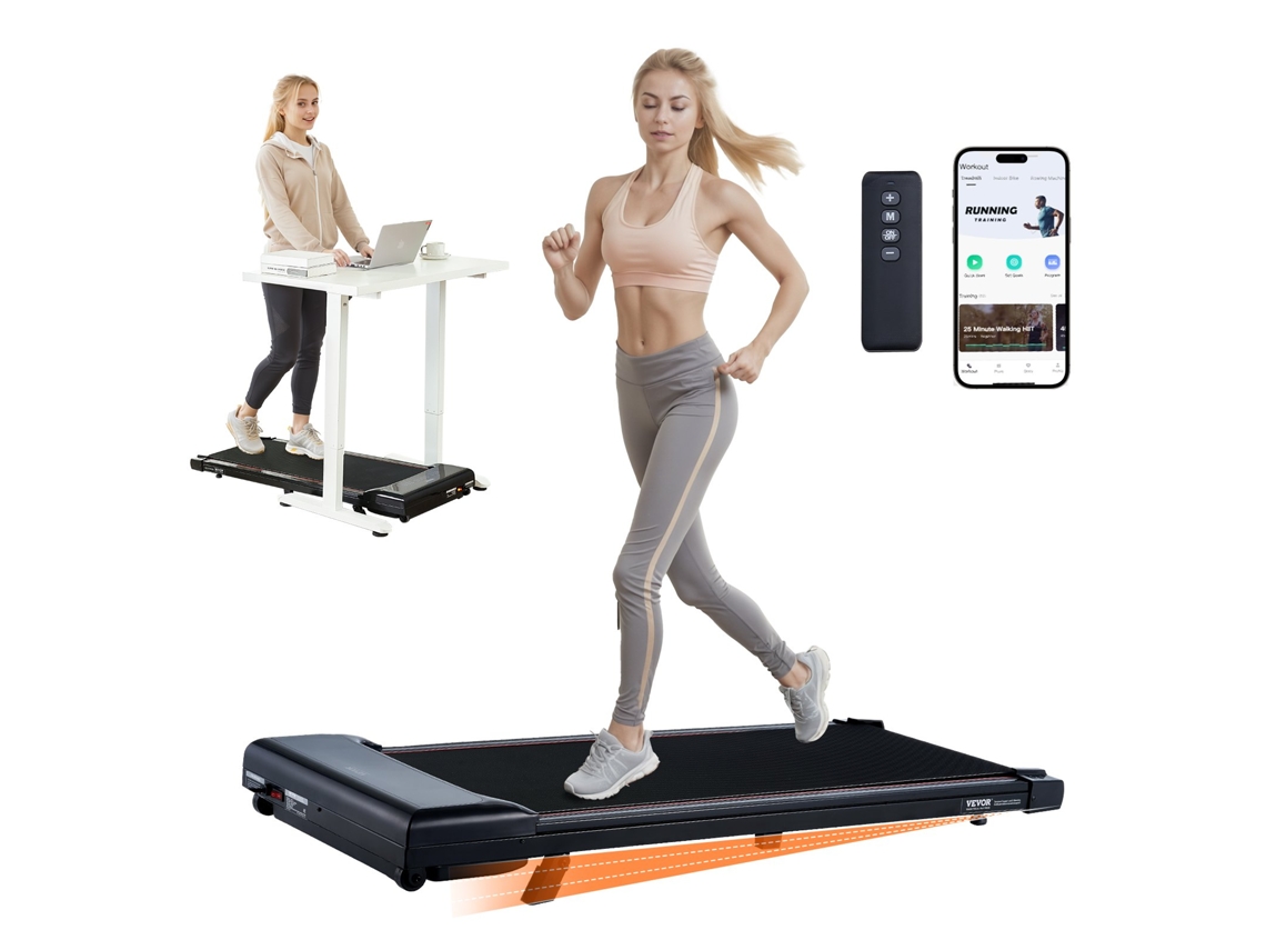 VEVOR Cinta de Correr Inclinada para Hogar Oficina 385 x 1045 mm 1-6 KM/H Negro